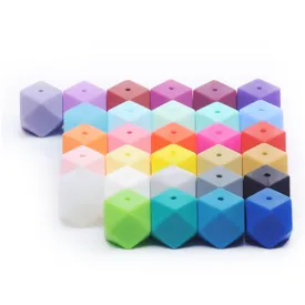 Wholesale 100PCS 17MM Silicone Hexagon Baby Teether Beads