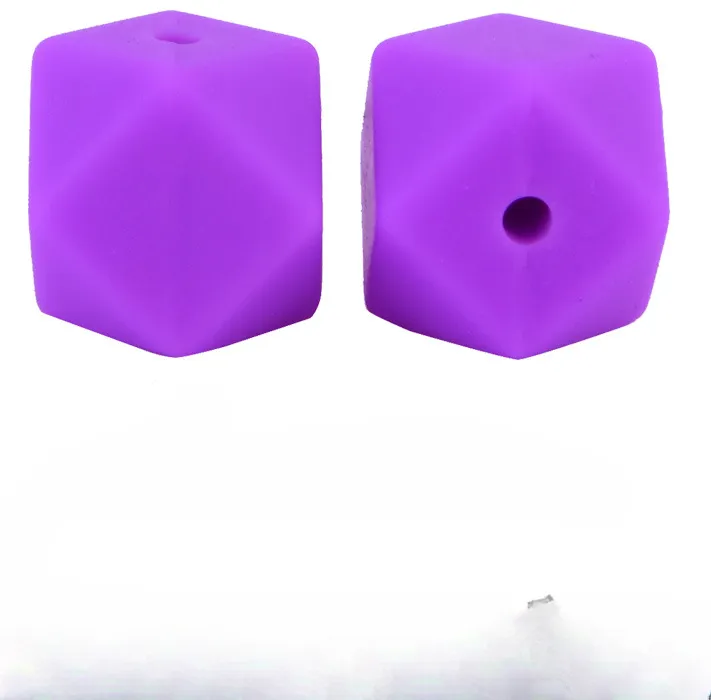 Wholesale 100PCS 17MM Silicone Hexagon Baby Teether Beads