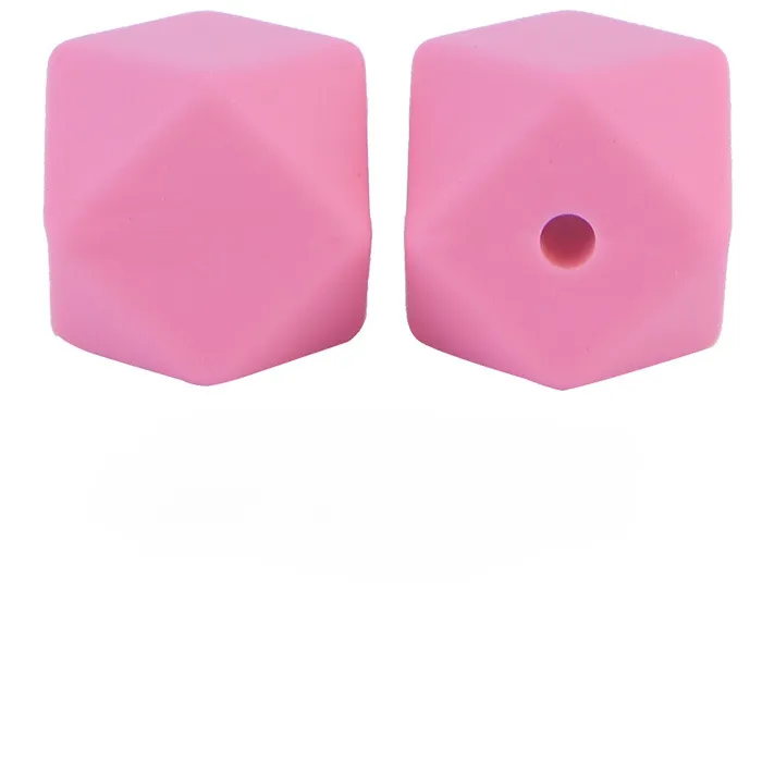 Wholesale 100PCS 17MM Silicone Hexagon Baby Teether Beads