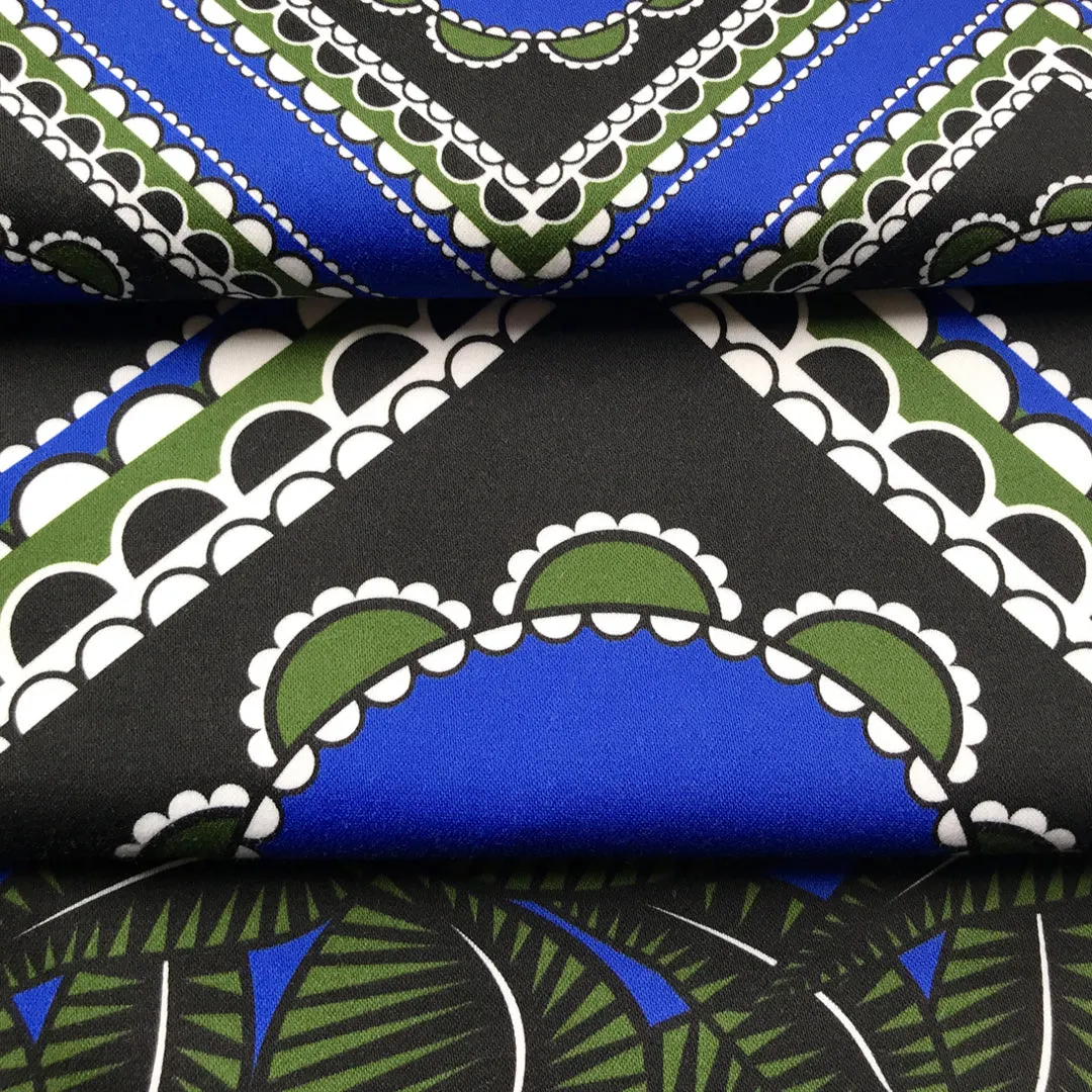 Willoughby Cotton Sateen Navy/Green