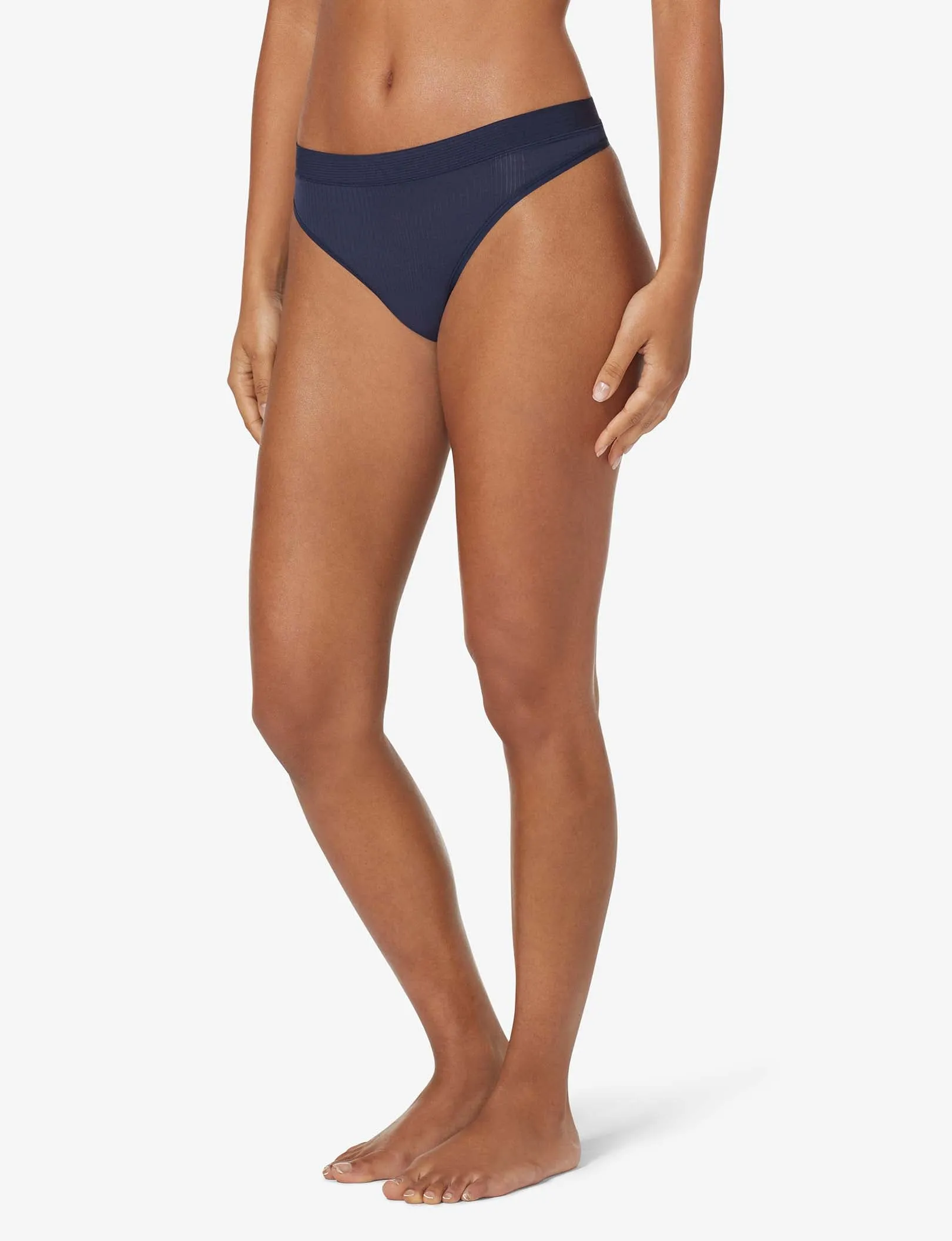 Women's Second Skin Luxe Rib Thong