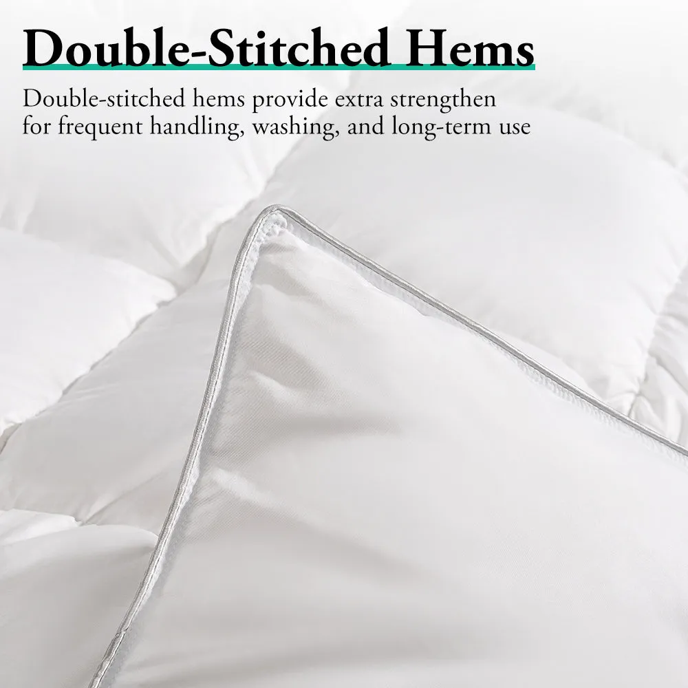 ZUNI Goose Down Duvet Quilt 500GSM Duvet Doona Winter Summer Quilt Super King